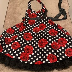 Halter dress with petticoat